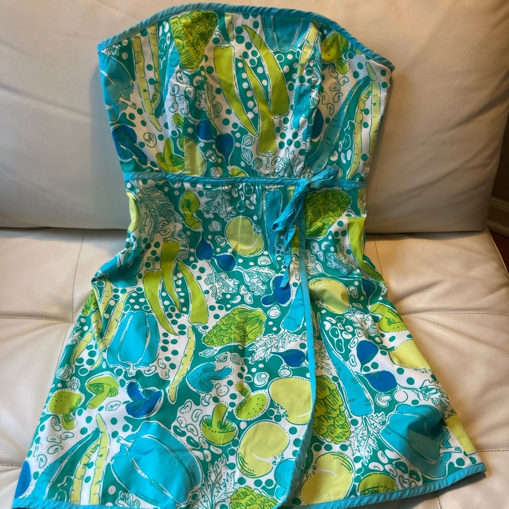 2003 vegetable  lily pulitzer strapless dress.